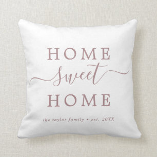 Minimalistische Rose Gold Zuhause Sweet Zuhause Ho Kissen