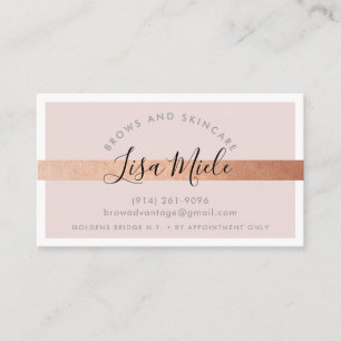 MINIMALISTISCHE Rose Goldstreifen Visitenkarte