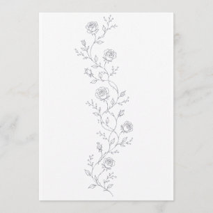 Minimalistische Rosen-Hochzeitseinladungsvorlage Einladung