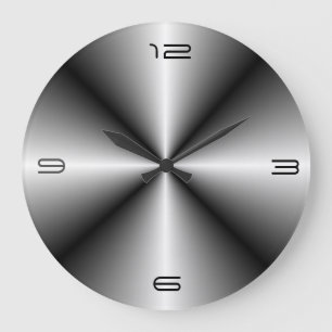 Minimalistische rostfreier Stahl Look>Wall Uhr