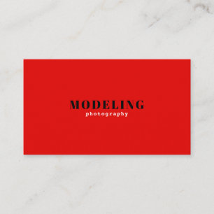 Minimalistische rot-weiße Modellierung Fotografie Visitenkarte