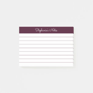 Minimalistische Rote Braune Linde Personalisiert Post-it Klebezettel