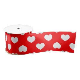 Minimalistische rote Herzen Satinband