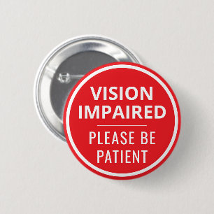 Minimalistische rote Typografie Sehbehinderung Button