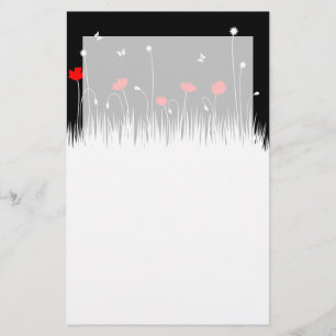 Minimalistische rote und weiße Pupien Weiß kühl Briefpapier