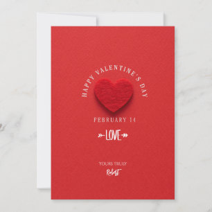 Minimalistische Rotherz-Typografie Einladung