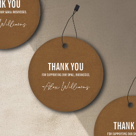 Minimalistische Round-Logos-Han-Tag Geschenkanhänger