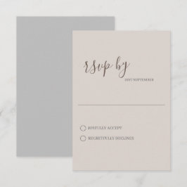 Minimalistische RSVP-Karte für den Klassischen Fal RSVP Karte