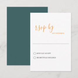 Minimalistische RSVP-Karte für den Klassischen Fal RSVP Karte