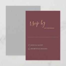 Minimalistische RSVP-Karte für den Klassischen Fal RSVP Karte