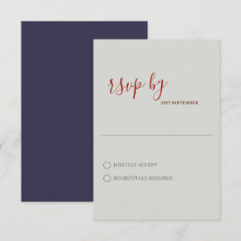 Minimalistische RSVP-Karte für den Klassischen Fal RSVP Karte