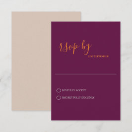 Minimalistische RSVP-Karte für den Klassischen Fal RSVP Karte