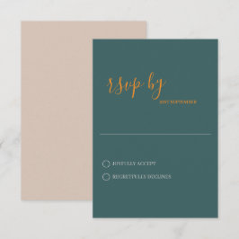 Minimalistische RSVP-Karte für den Klassischen Fal RSVP Karte