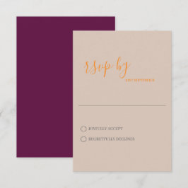 Minimalistische RSVP-Karte für den Klassischen Fal RSVP Karte