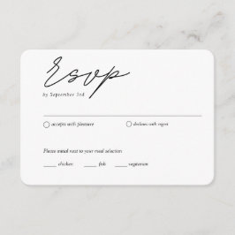 Minimalistische RSVP-Karte zur UAWG-Mahlzeit Begleitkarte
