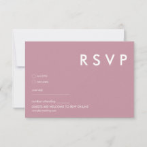Minimalistische RSVP-Karten für Hochzeiten