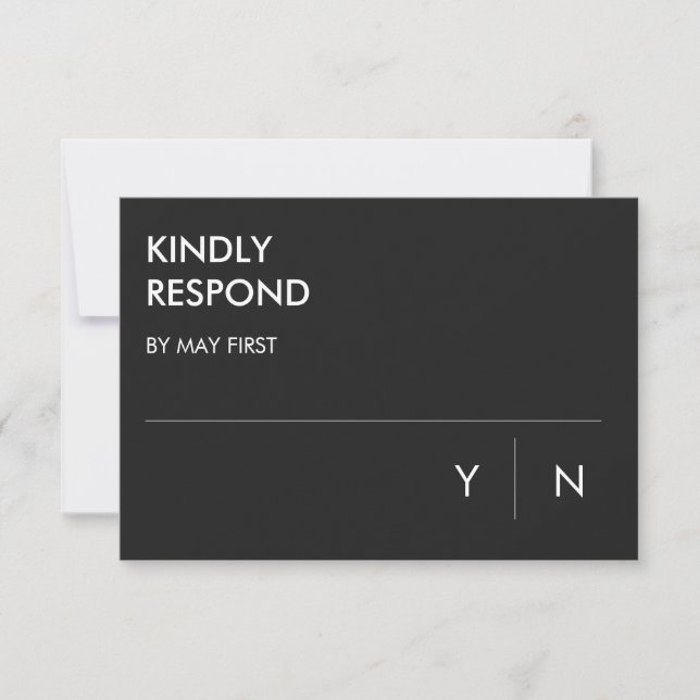 Minimalistische RSVP-Karten für Hochzeiten Einladung (Vorderseite)