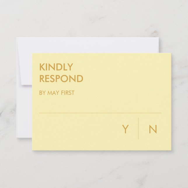 Minimalistische RSVP-Karten für Hochzeiten Einladung (Vorderseite)