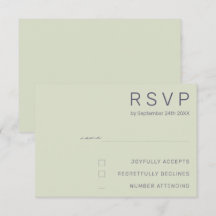 Minimalistische RSVP-Karten für Hochzeiten