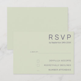 Minimalistische RSVP-Karten für Hochzeiten Einladung