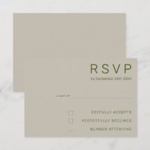 Minimalistische RSVP-Karten für Hochzeiten