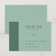 Minimalistische RSVP-Karten für Hochzeiten