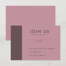 Minimalistische RSVP-Karten für Hochzeiten