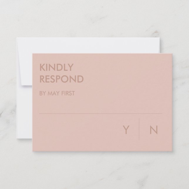 Minimalistische RSVP-Karten für Hochzeiten Einladung (Vorderseite)