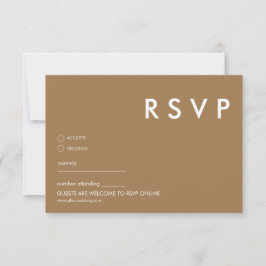 Minimalistische RSVP-Karten für Hochzeiten Einladung