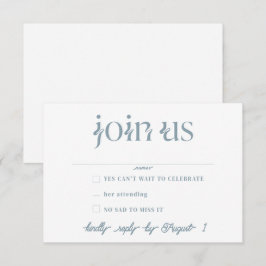 Minimalistische RSVP-Karten für Hochzeiten Einladung