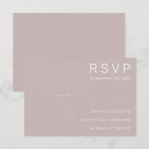 Minimalistische RSVP-Karten für Hochzeiten
