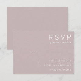 Minimalistische RSVP-Karten für Hochzeiten Einladung