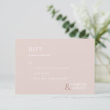 Minimalistische RSVP-Karten für Hochzeiten