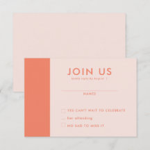 Minimalistische RSVP-Karten für Hochzeiten