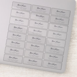 Minimalistische Rückgabeadresse für moderne Schrif Aufkleber