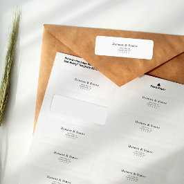 Minimalistische Rücksendeadresse