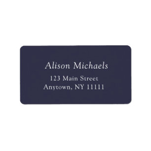Minimalistische Rücksendeadresse für Navy Blue Bor Adressaufkleber