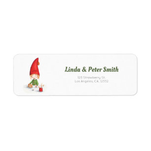 Minimalistische Rücksendeadresse für Weihnachtself