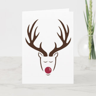 Minimalistische Rudolf-Feiertags-Karte Feiertagskarte