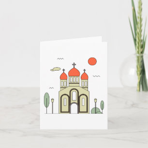 Minimalistische russisch-orthodoxe Kirche Karte