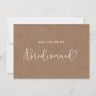 Minimalistische Rustikale Bridesmaid-Karte Dankeskarte