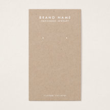 Minimalistische Rustikale Kraft-Ohrring-Anzeigetaf