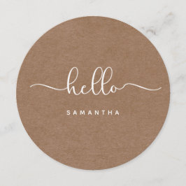 Minimalistische rustikale Menükarte mit Name