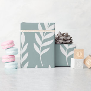 MINIMALISTISCHE SAGE GREEN LEAFE FOLIAGE BOTANIC GESCHENKPAPIER