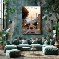 Minimalistische San Francisco Skyline California A