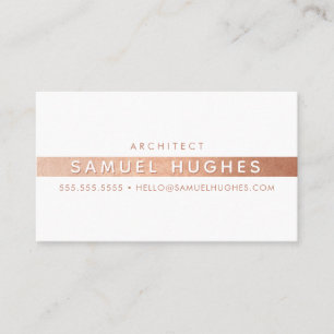 MINIMALISTISCHE, saubere Imitate Rose Goldfolie St Visitenkarte