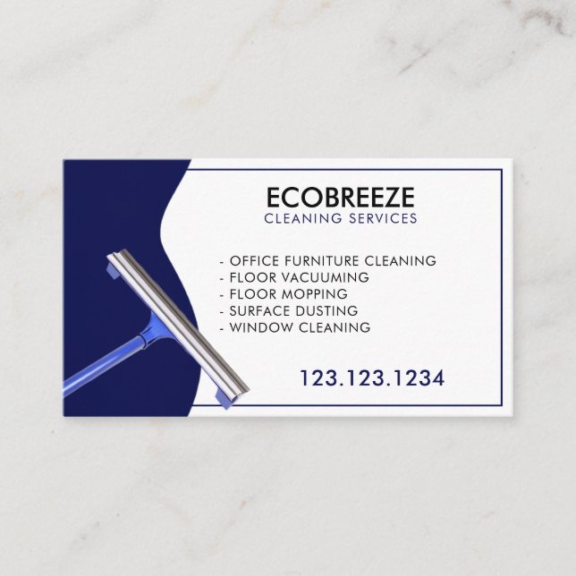 Minimalistische Säuberung von Navy-Akzenten-Büros Visitenkarte (Vorderseite)