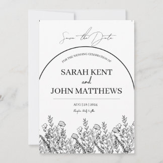 Minimalistische Save the Date Einladung