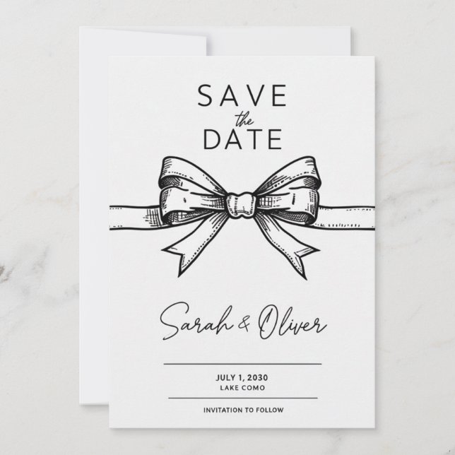 Minimalistische Save the Date Einladung (Vorderseite)