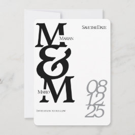 Minimalistische Save the Date Einladung